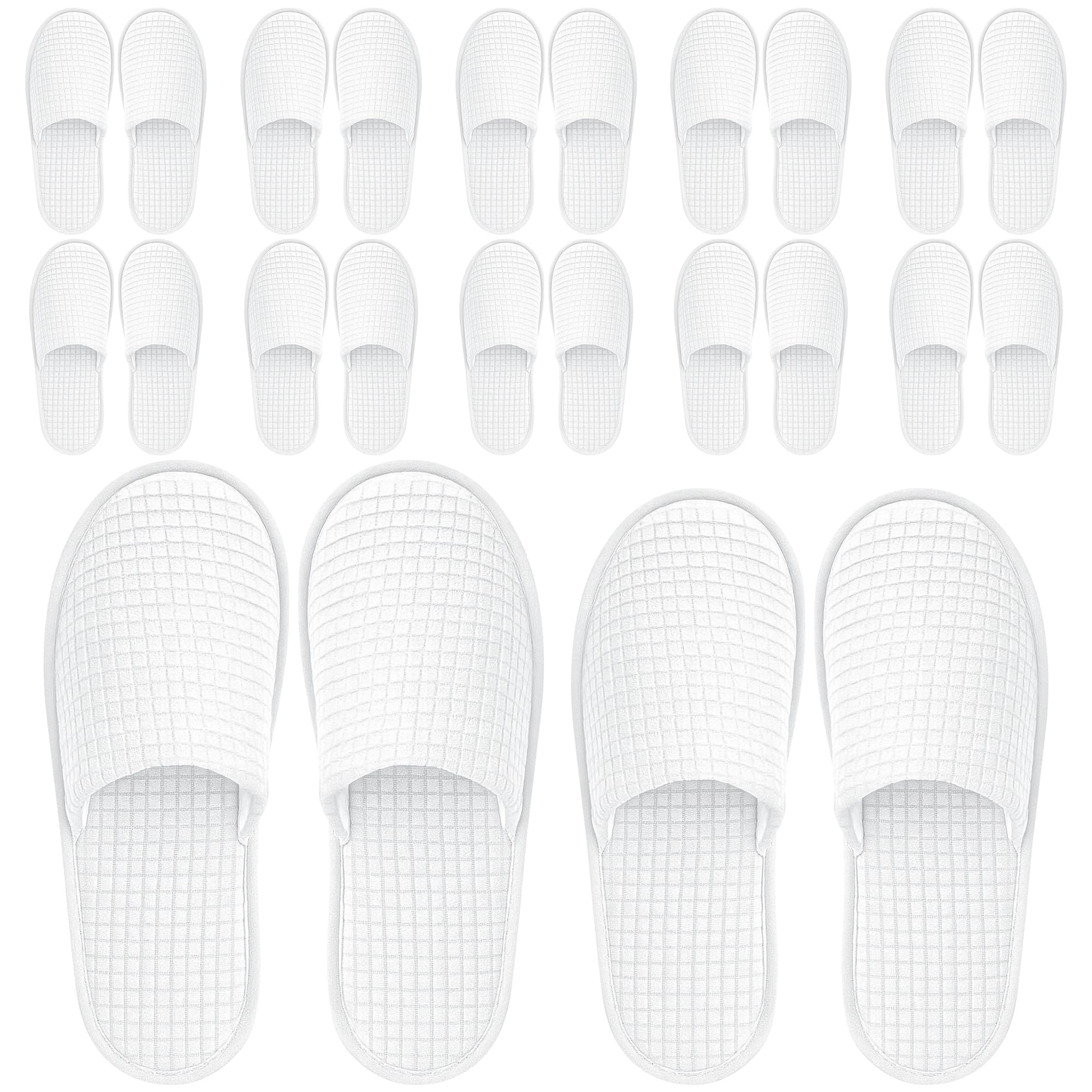 Vipay disposable slippers in guest-packaged white, ideal for travel and hospitality