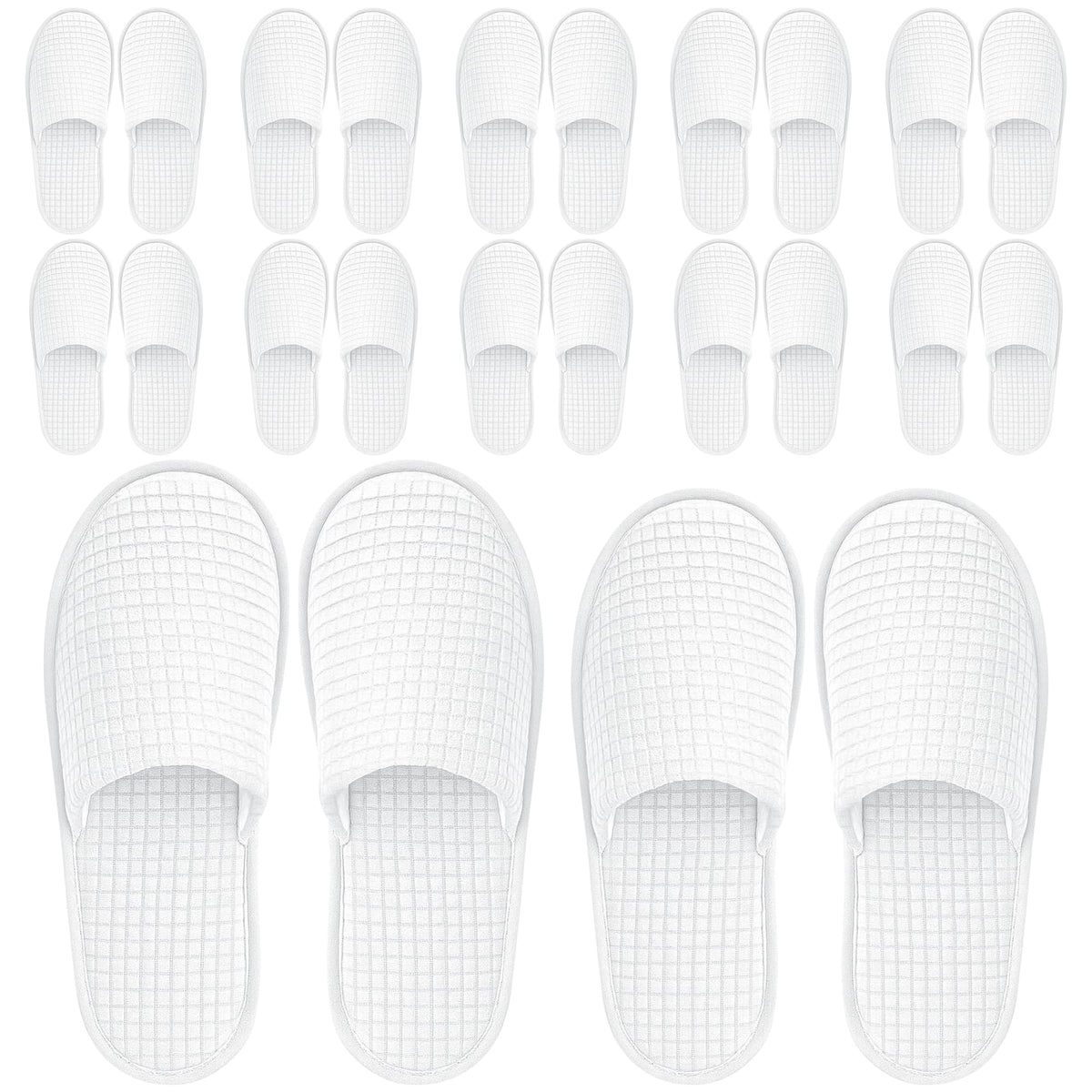 Vipay disposable slippers in guest-packaged white, ideal for travel and hospitality
