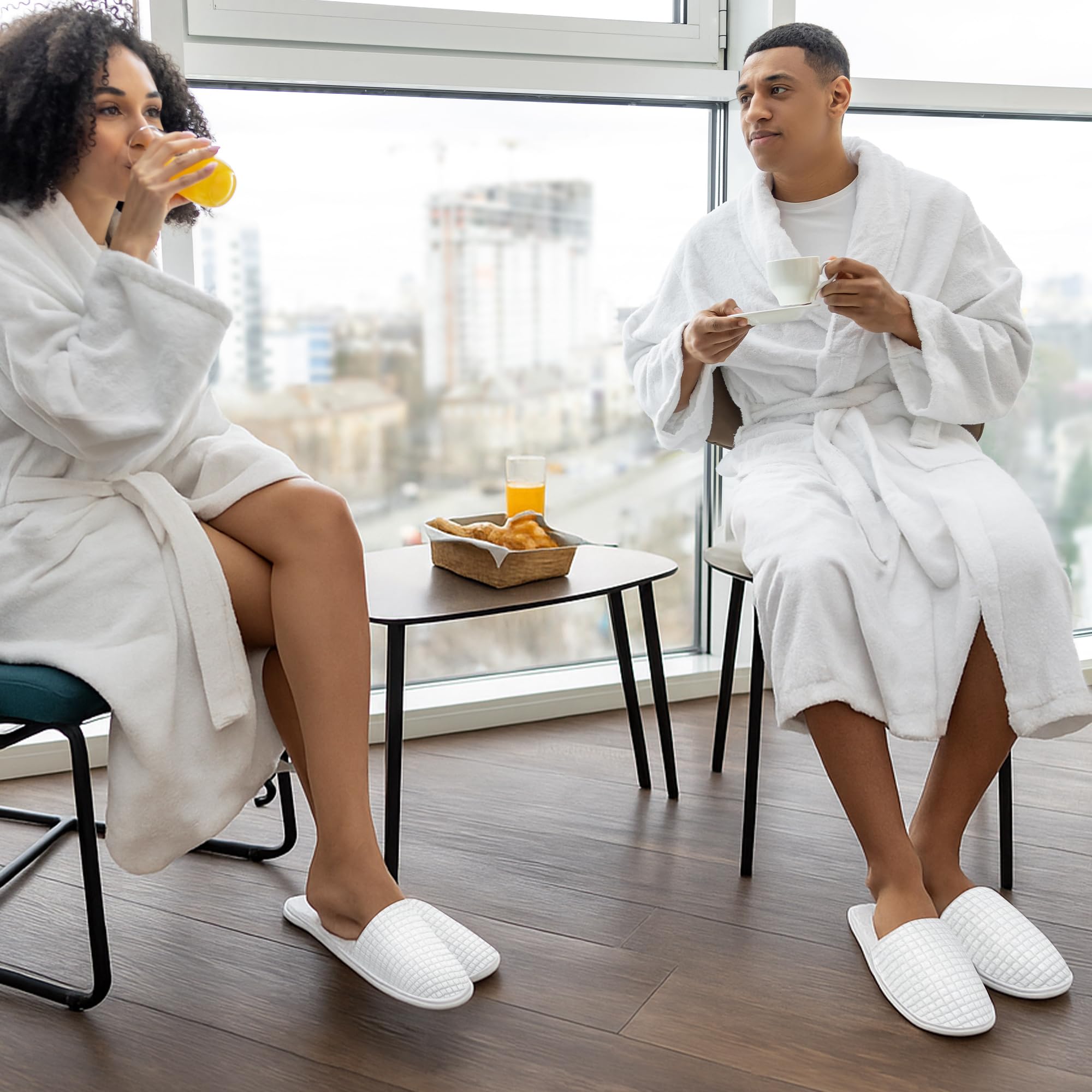 Vipay disposable slippers with non-slip, safe sole for travel and home