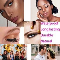 Close-up of Virtegasas glitter texture for easy layering and bold shine.
