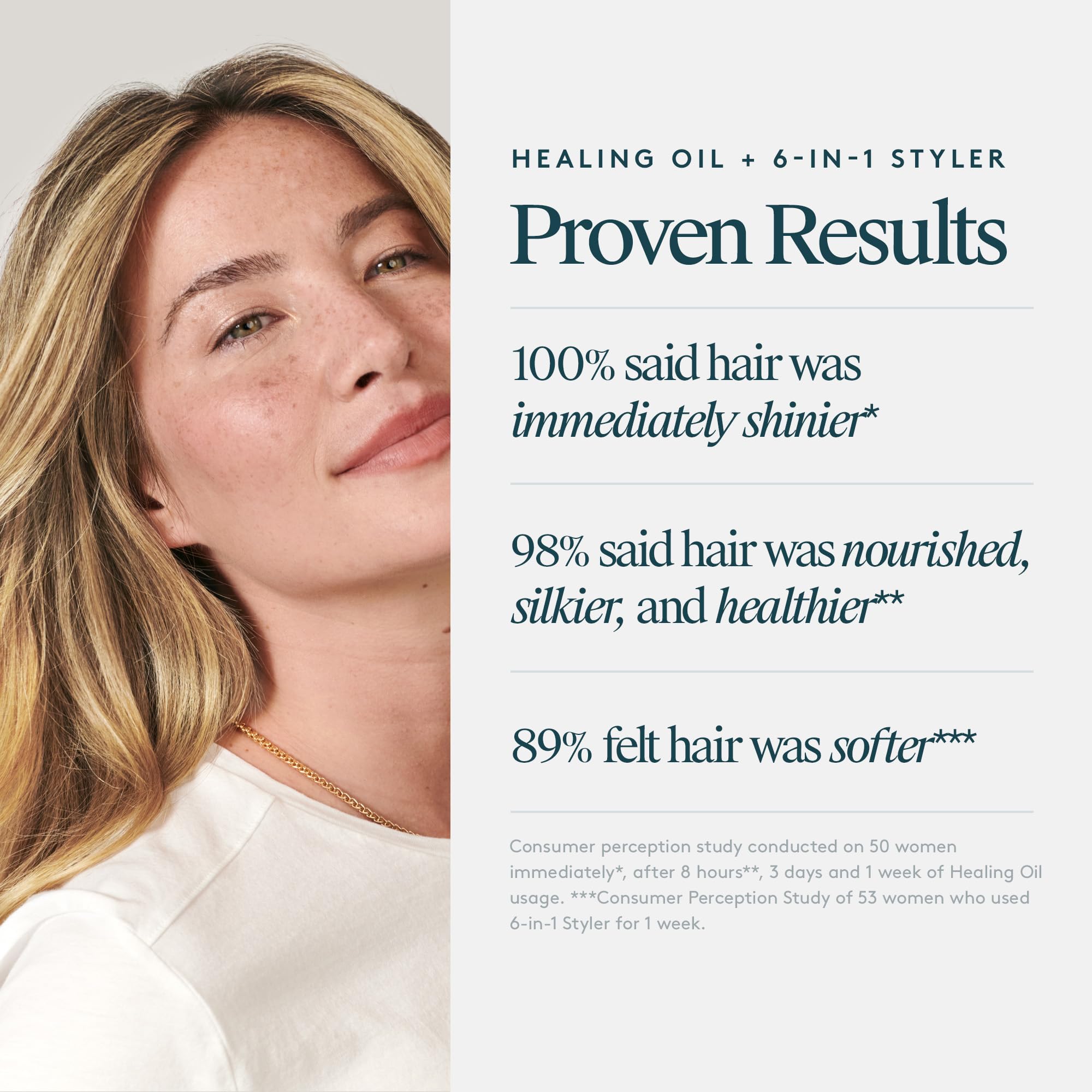 VIRTUE 6-in-1 Styler demonstrating heat-safe shaping and frizz control.