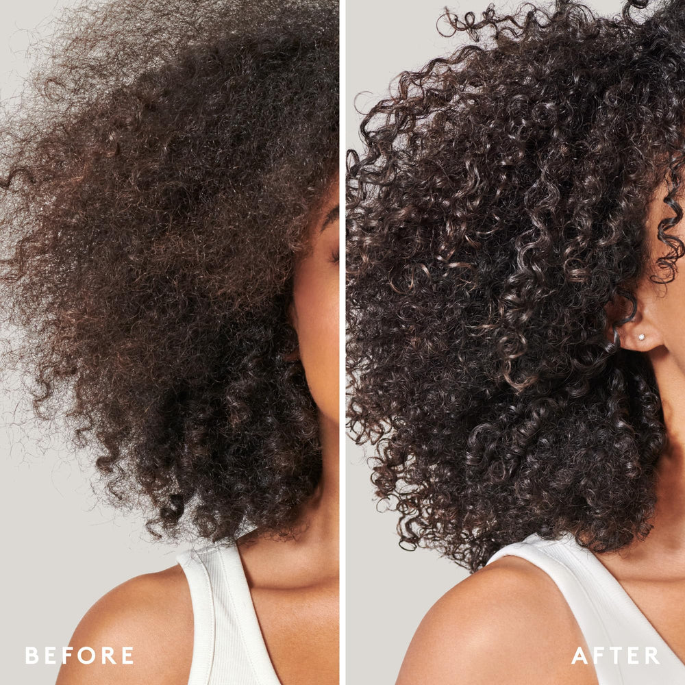 Air-dried curls after Virtue Curl Defining Whip application for touchable hold