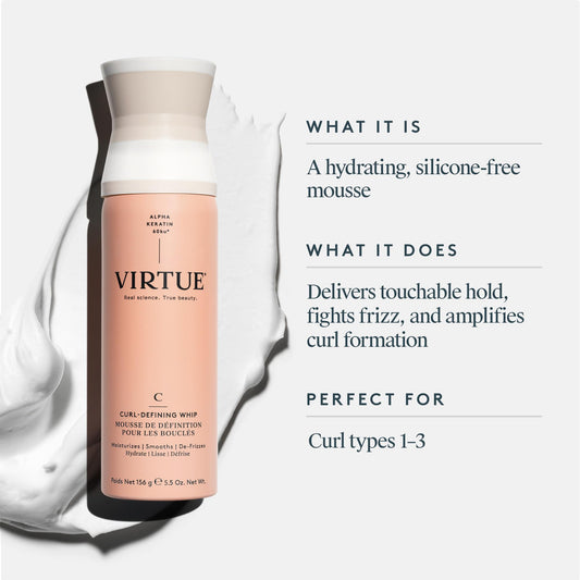 Dispensing Virtue Curl Defining Whip into palm for even distribution