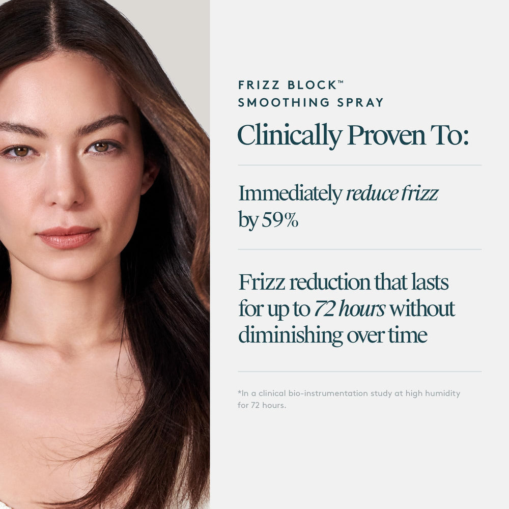 VIRTUE Frizz Block Spray vegan formula for cruelty-free care