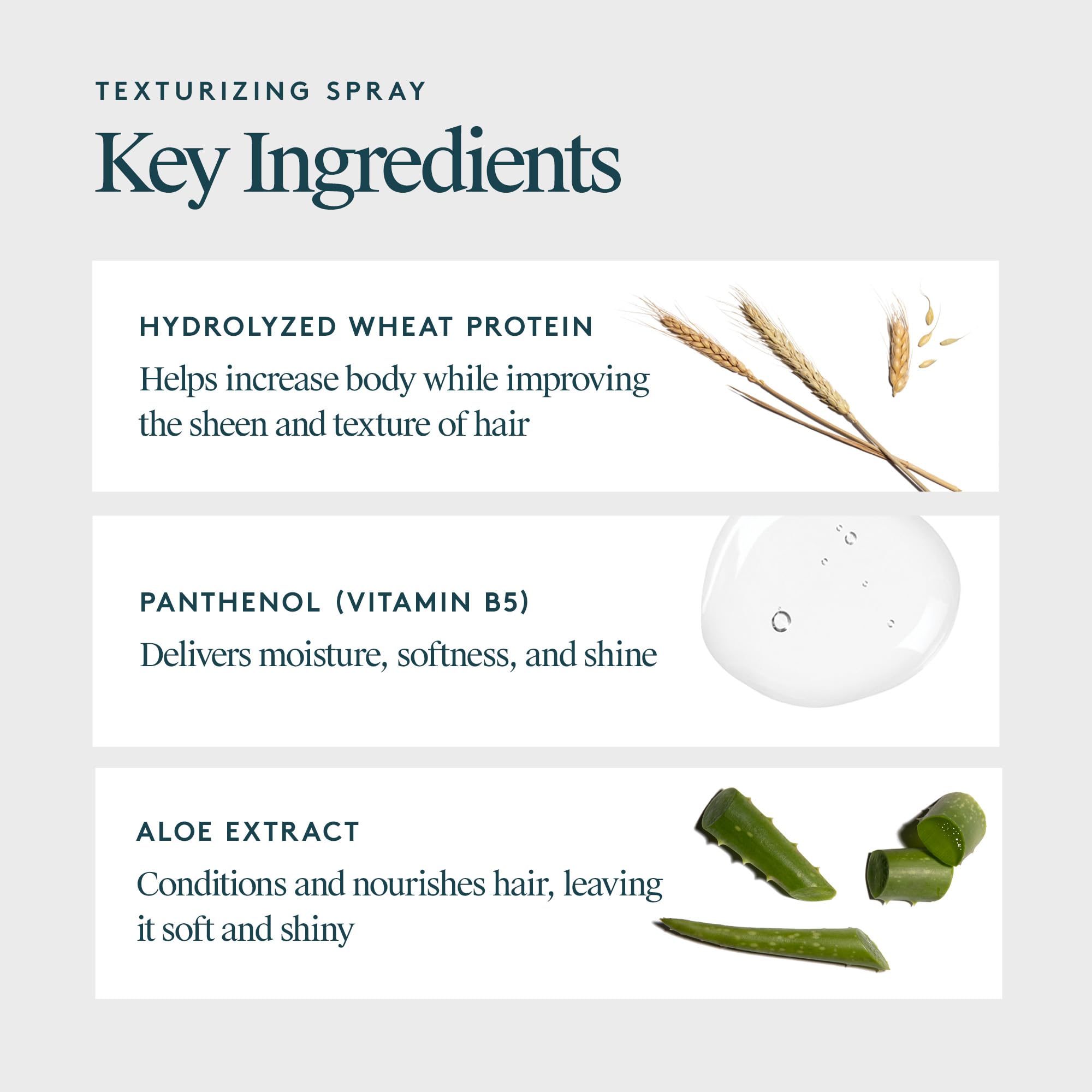 VIRTUE Texturizing Spray on hair providing radiant shine and definition