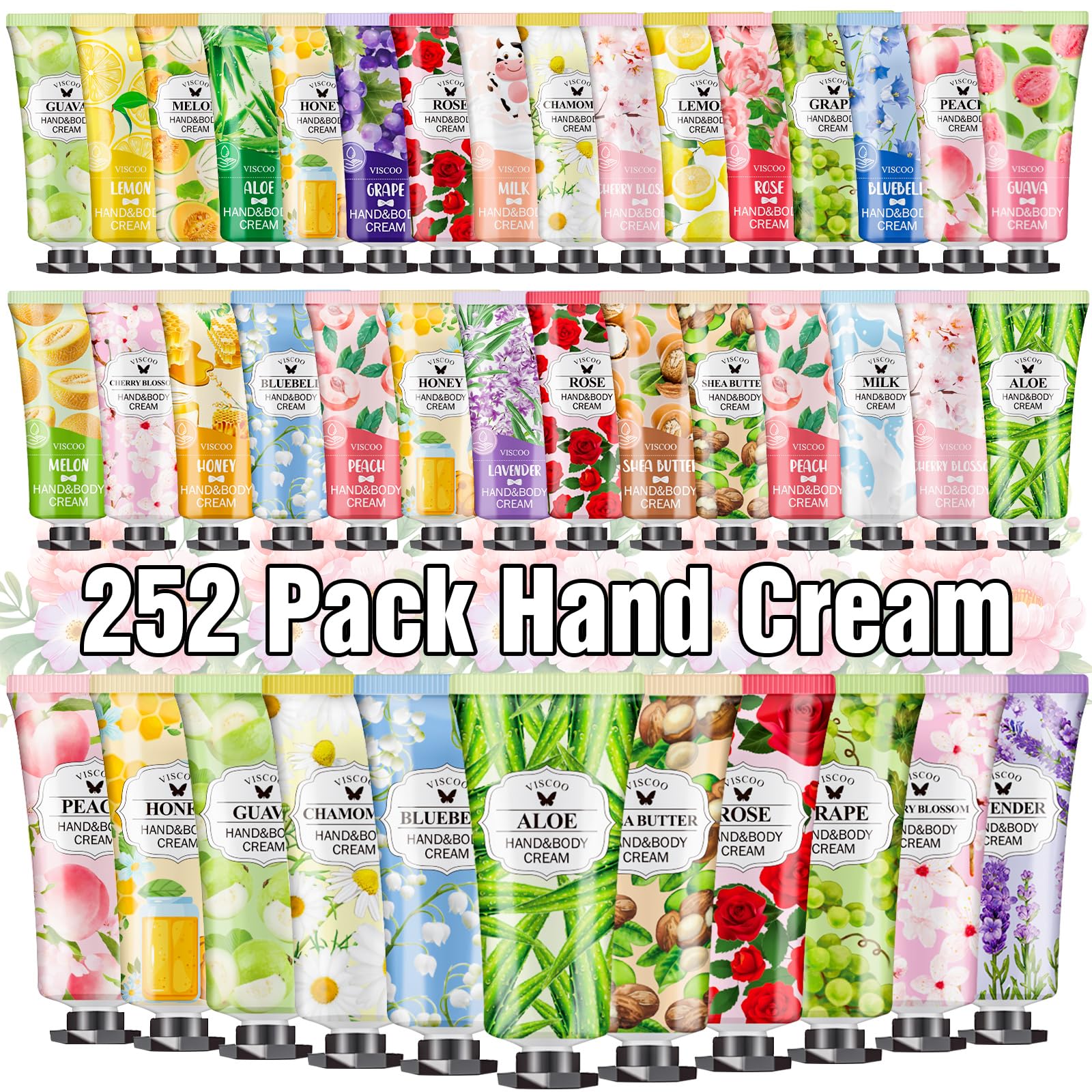 VISCOO 252-pack hand cream gift set bottles for gifting and sharing