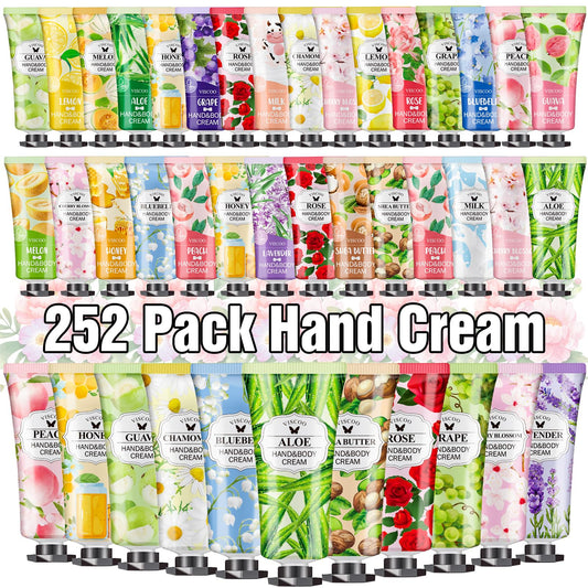 VISCOO 252-pack hand cream gift set bottles for gifting and sharing