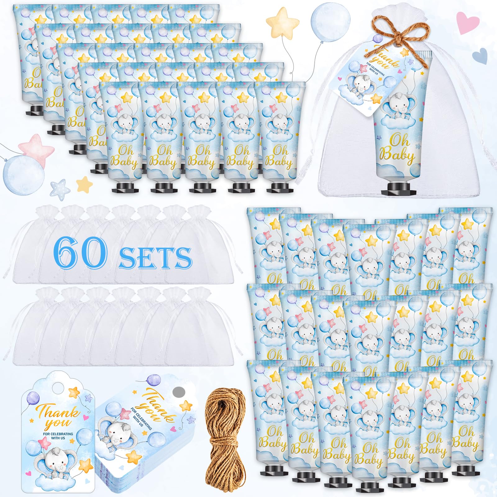 Viscoo elephant bluebell hand cream for baby shower favors with gentle moisture