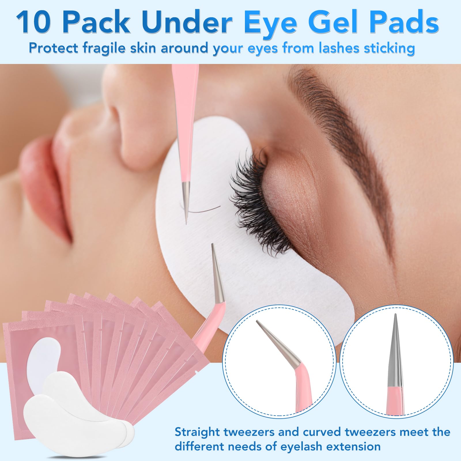VISCOO disposable tools support safe, tidy lash practice sessions.