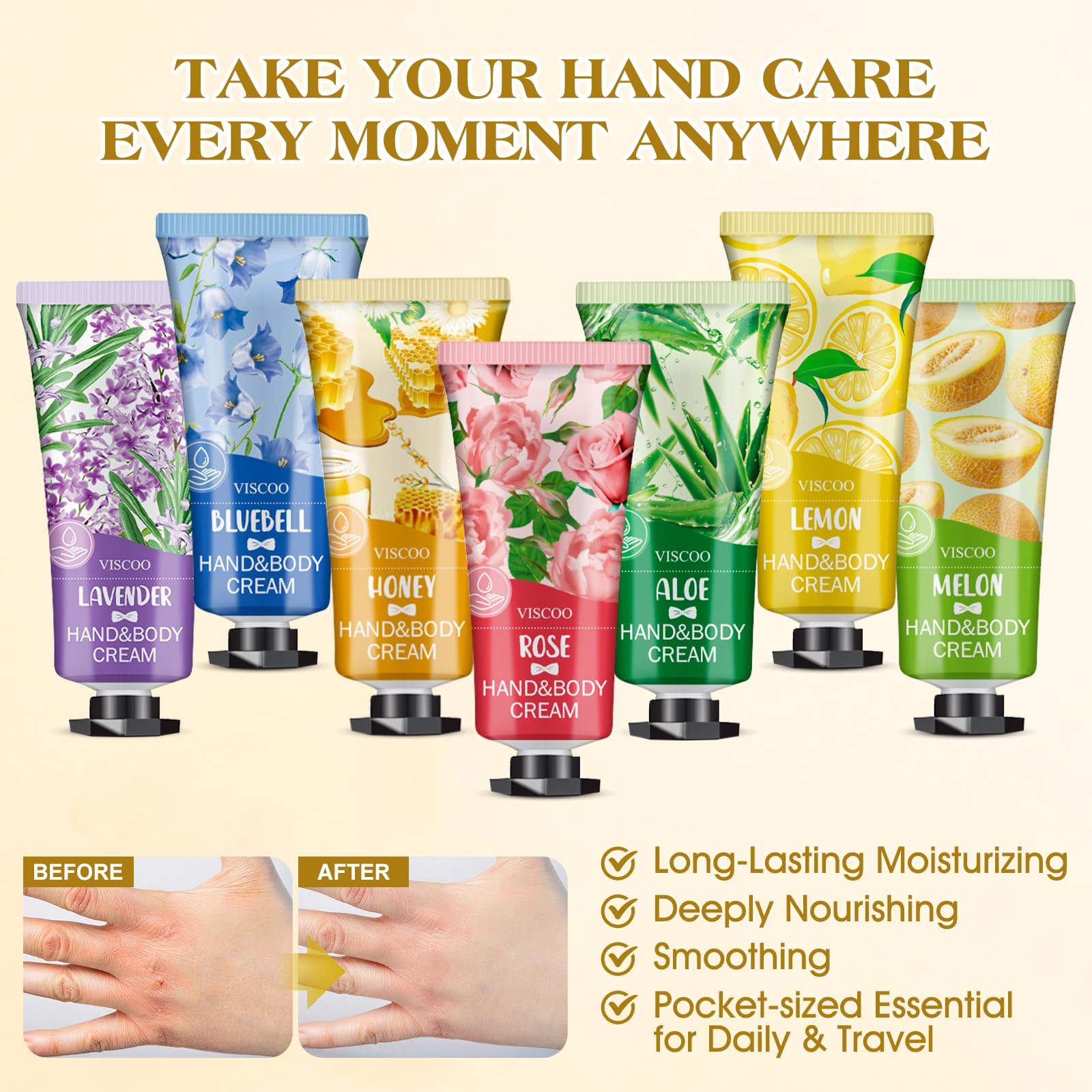 VISCOO lavender hand cream bulk, soothing aroma for relaxed hands.