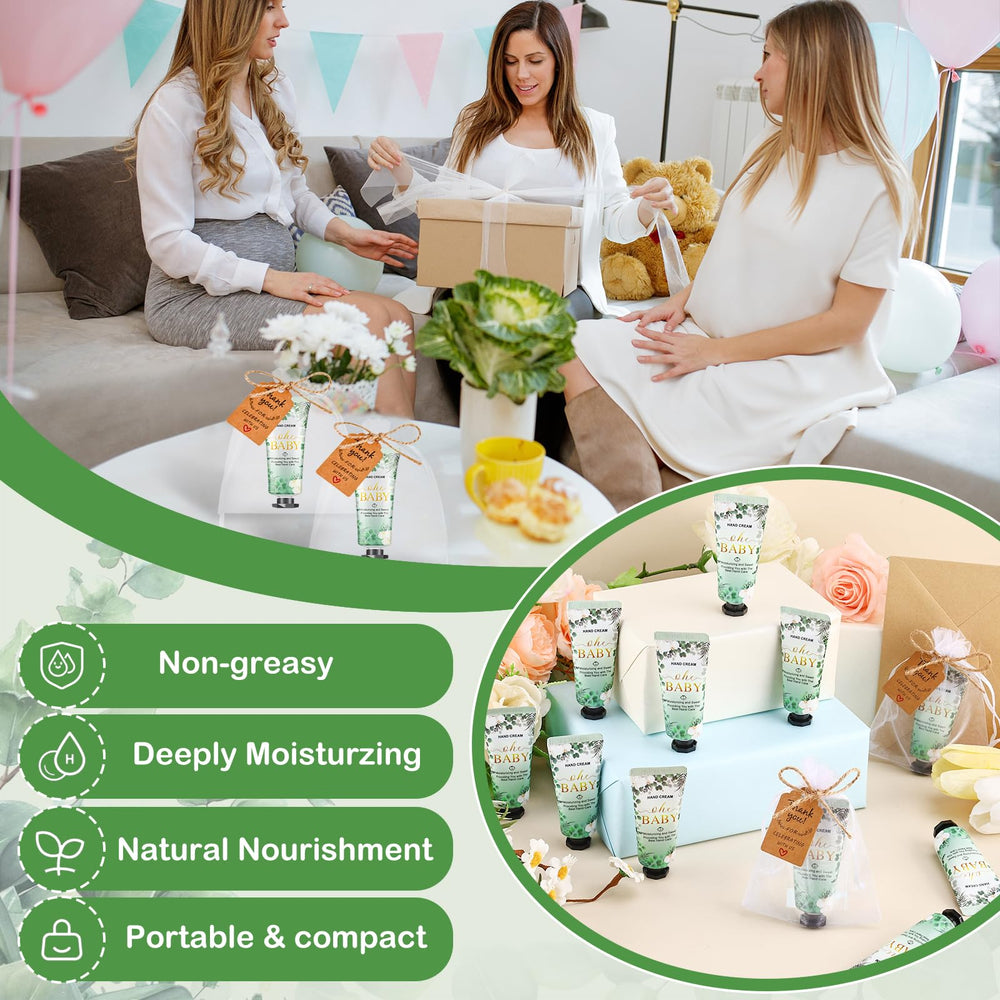 VISCOO Oh Baby gift set with organza bags and tags, perfect for celebrations.
