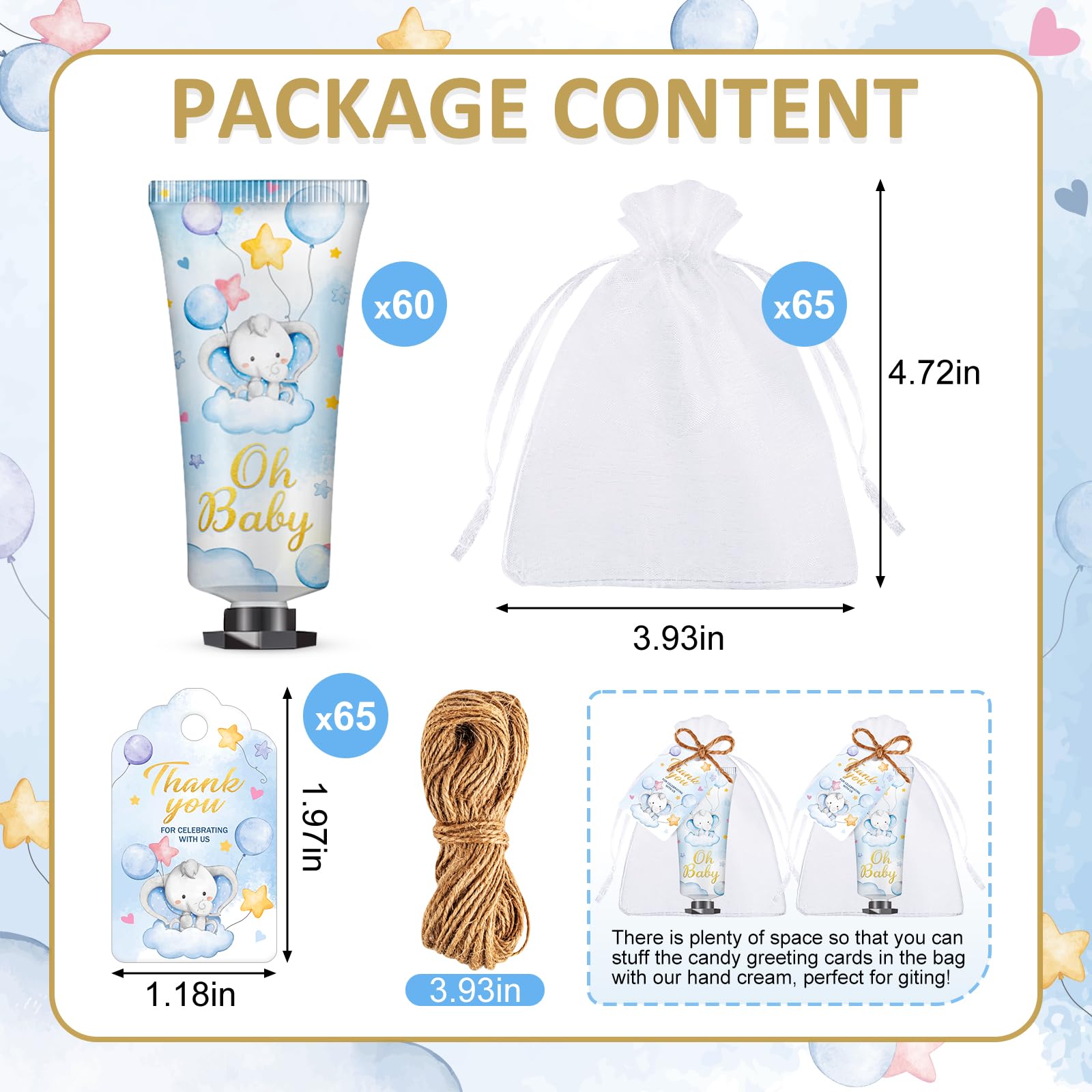 Viscoo organza bags for baby shower party favors and gifts
