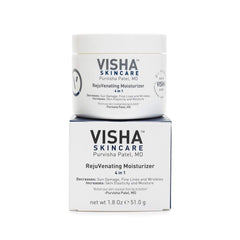 Visha Rejuvenating Moisturizer bottle on white background for daily hydration