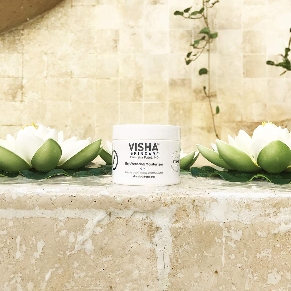 Visha Rejuvenating Moisturizer used in a night routine for overnight care
