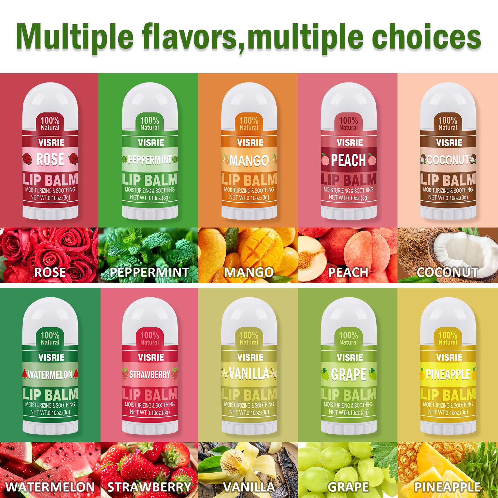 VISRIE Watermelon mini lip balm provides refreshing hydration on the go