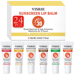 Visrie SPF 30 lip sunscreen in a clear tube for everyday sun protection.