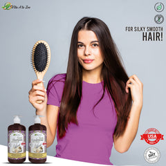 Vita A To Zee garlic conditioner bottle, showcasing nourishing formula for smoother hair
