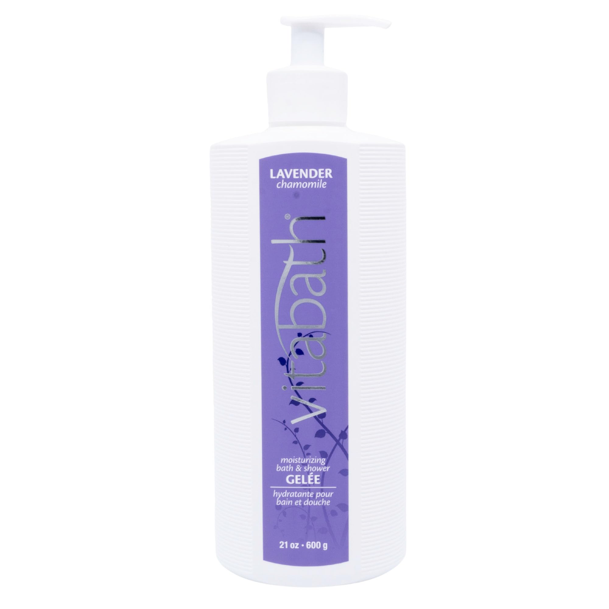 Vitabath Lavender Chamomile lather close-up highlights gentle cleansing and nourishing botanicals.