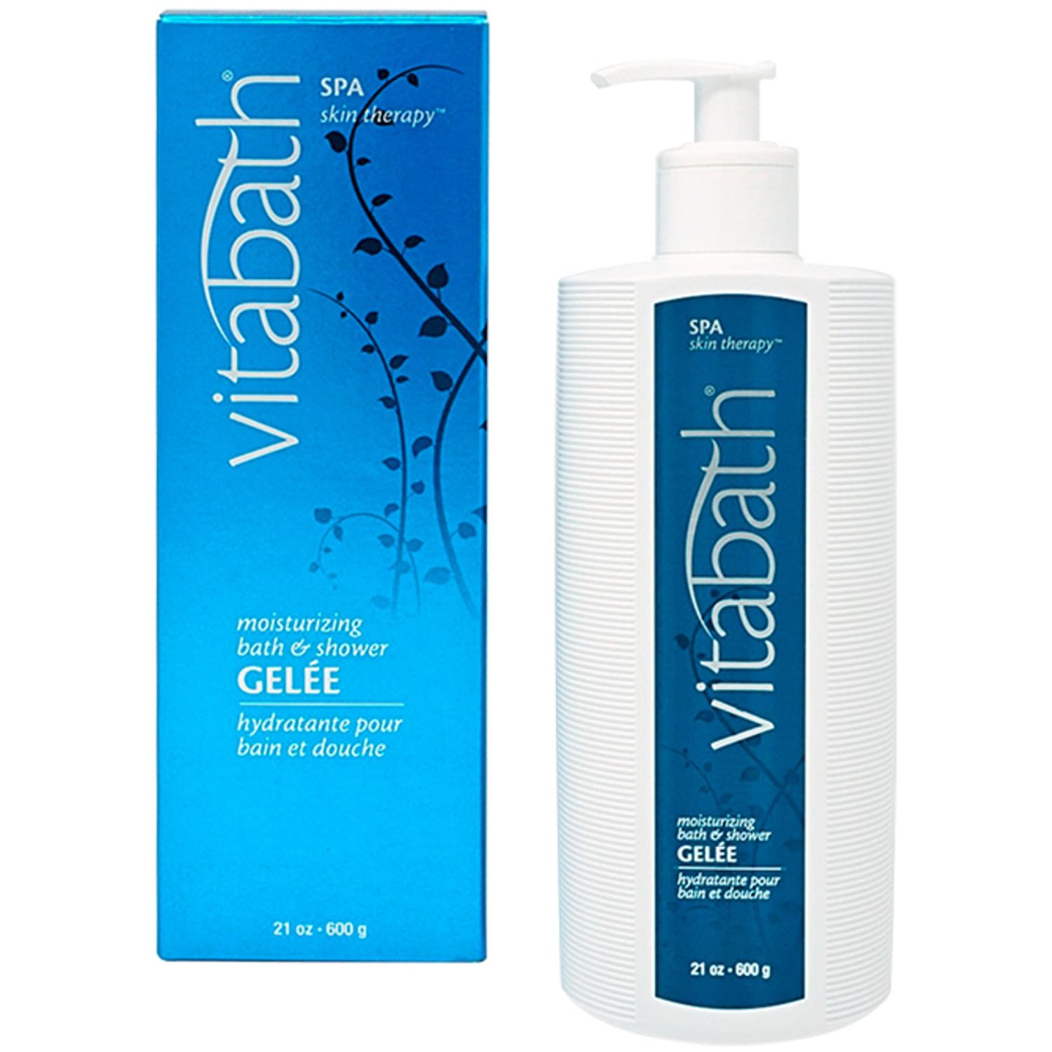Vitabath ORIGINAL Gelee bottle pouring for rich skin hydration during shower