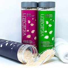 Nourishing oils highlight the silky skin feel after a bath with Vitabath
