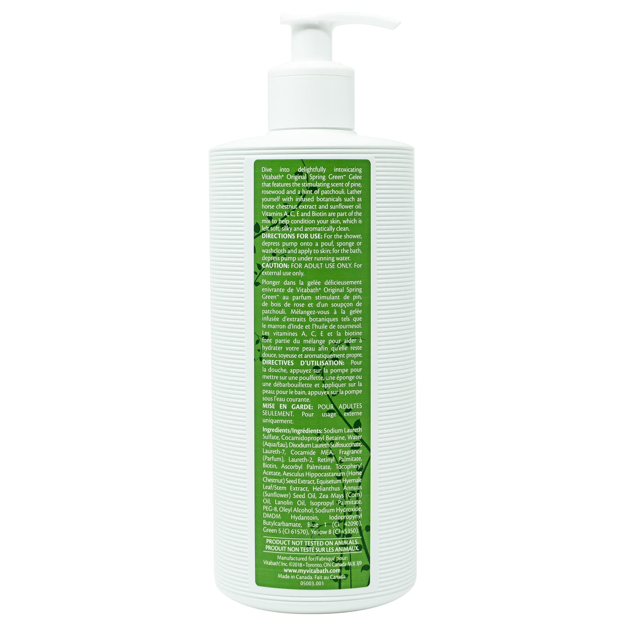 Close-up of pump dispenser and gel texture for gentle cleansing.