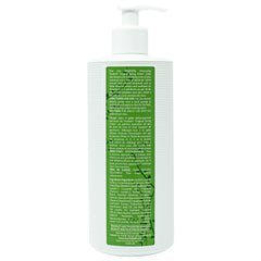 Close-up of pump dispenser and gel texture for gentle cleansing.
