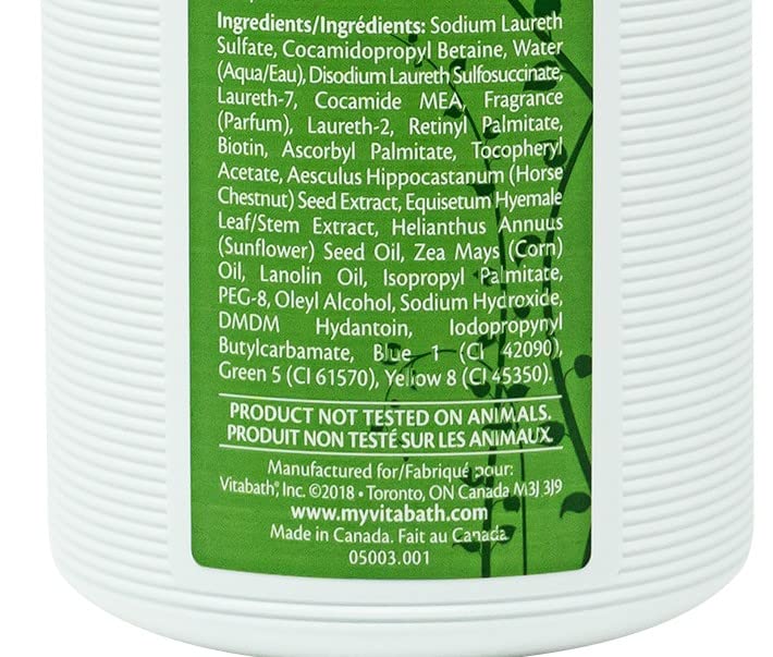 Spring-green fragrance notes of pine and rosewood with Vitabath