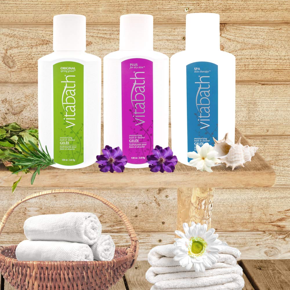 Vitabath Original Spring Green packaging on shelf signals spa-quality care.