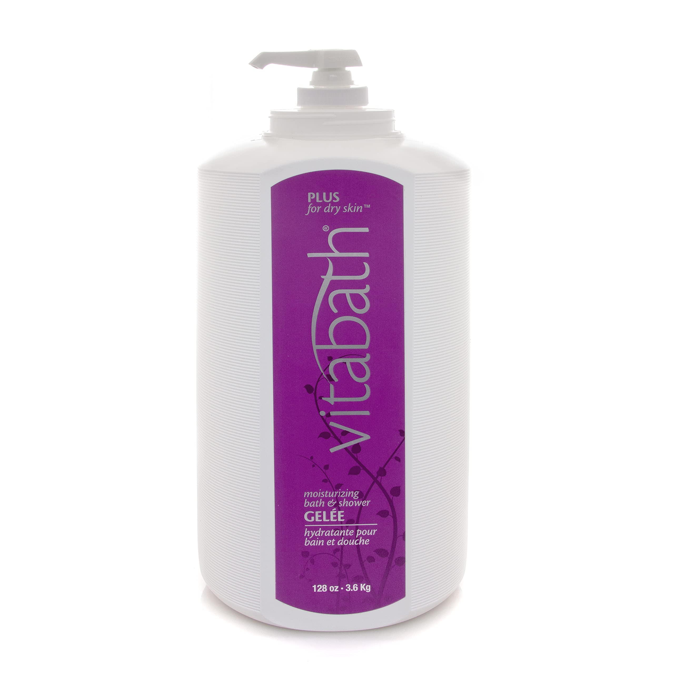 Vitabath Plus bottle close-up highlighting hydrating formula