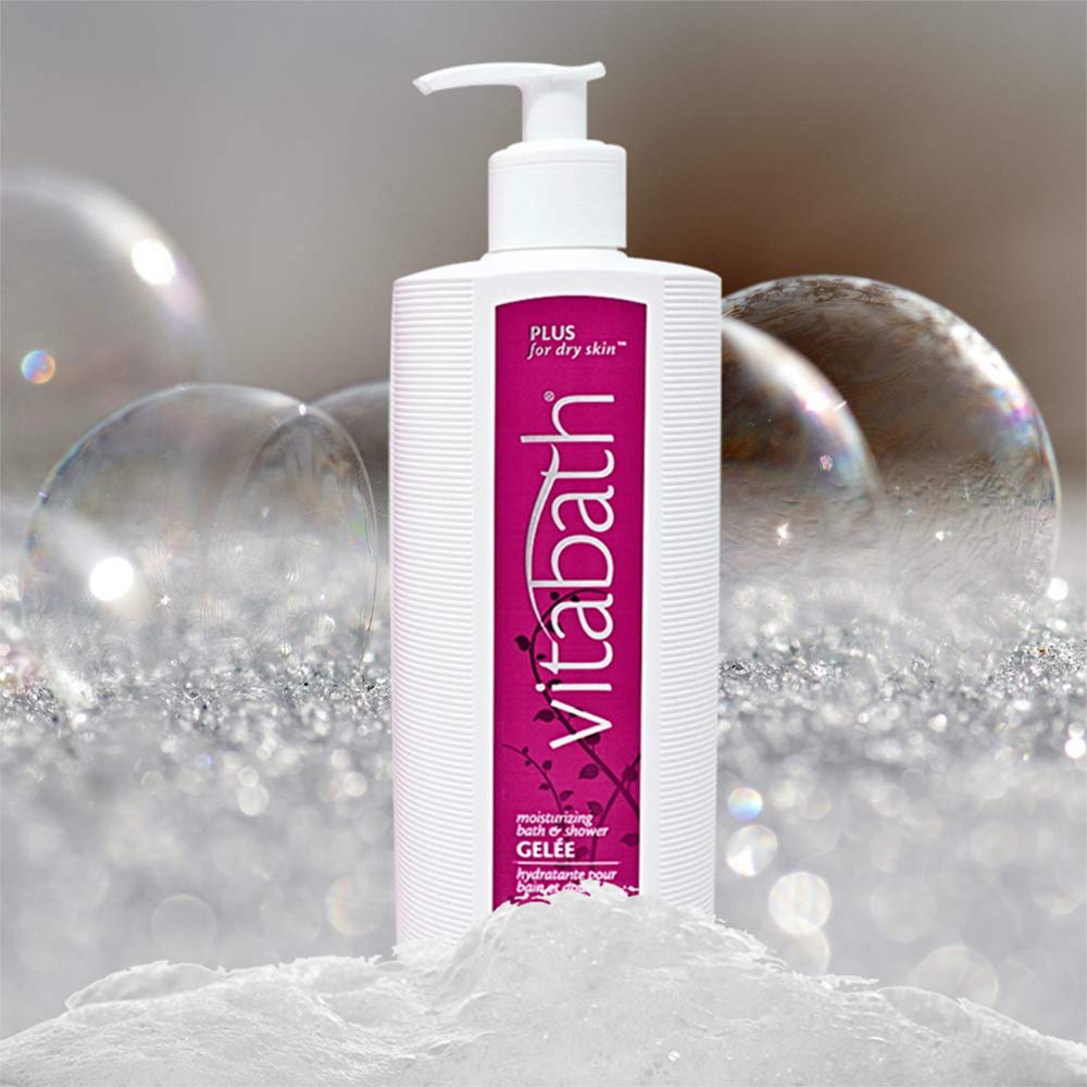 Vitabath Plus Dry Skin gelee-cleanser provides hydrating cleansing