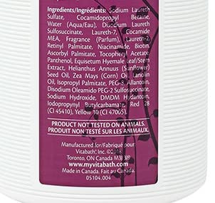 Vitabath Plus foam bath captures rich lather for a spa-like self-care ritual.