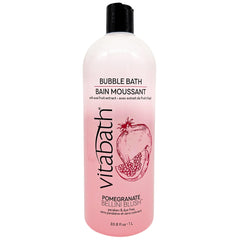 Vitabath Pomegranate Bellini Blush bottle highlights rich foaming bath