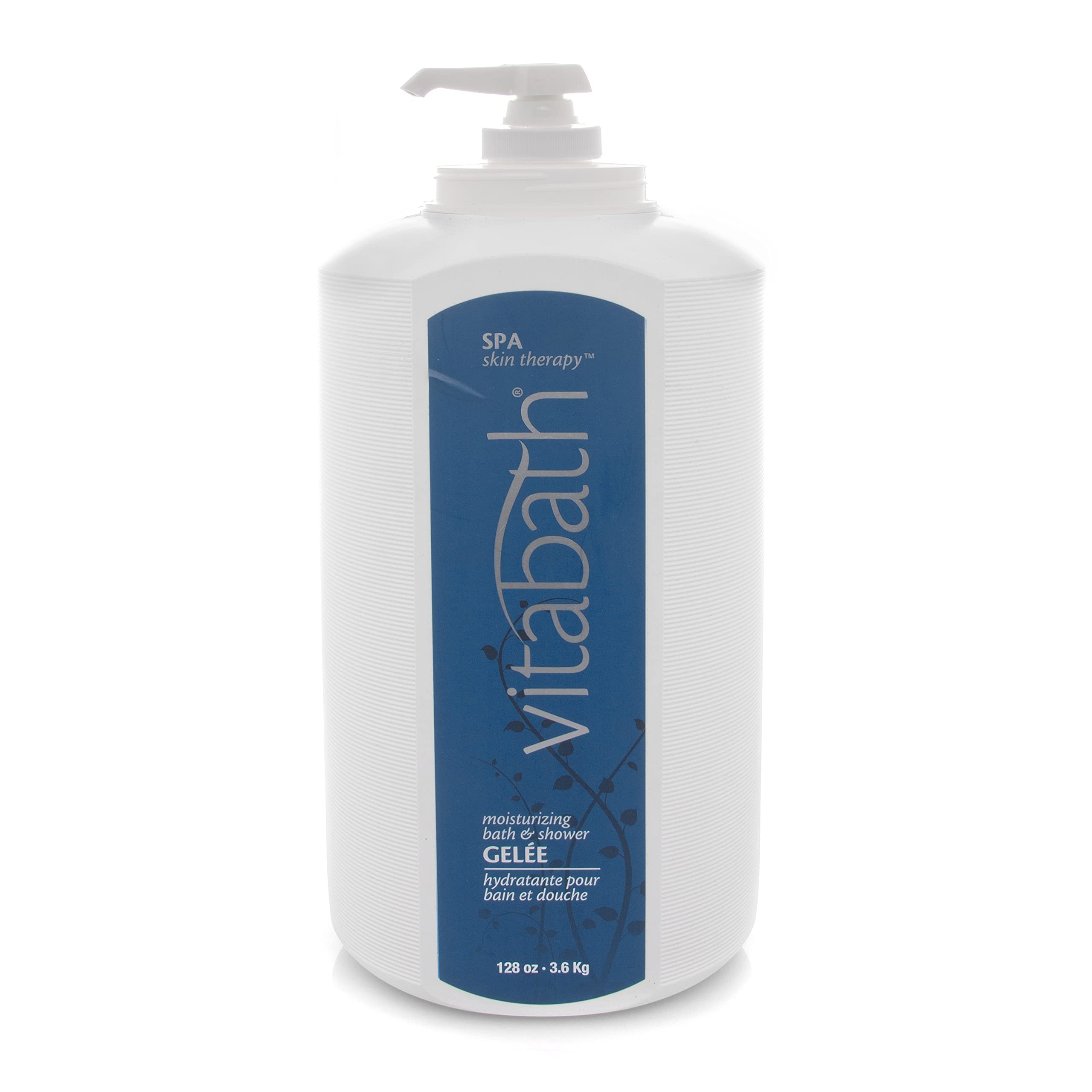 Vitabath SPA Skin Therapy gallon pour enables easy shower use with rich lather for cleansing.
