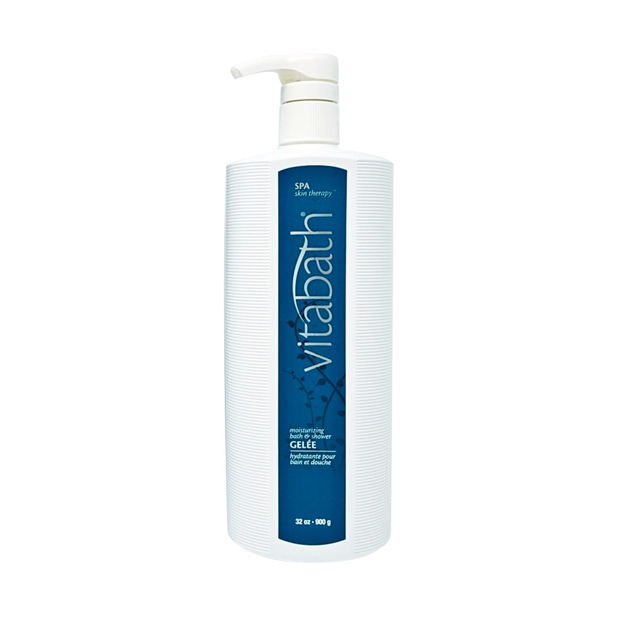 Vitabath Spa Skin Therapy hands lathering with gentle cleansing foam.