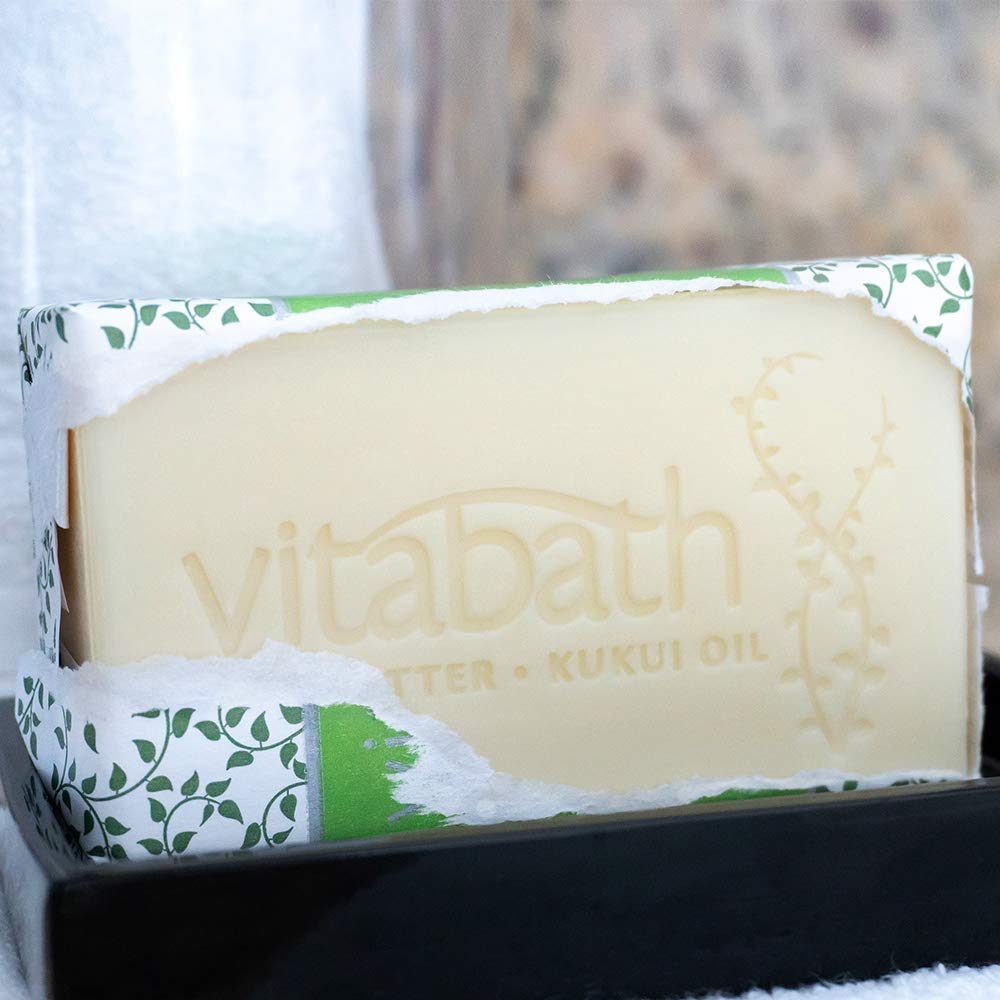 Vitabath Spring Green bar soap in shower scene delivers spa-like cleanse.