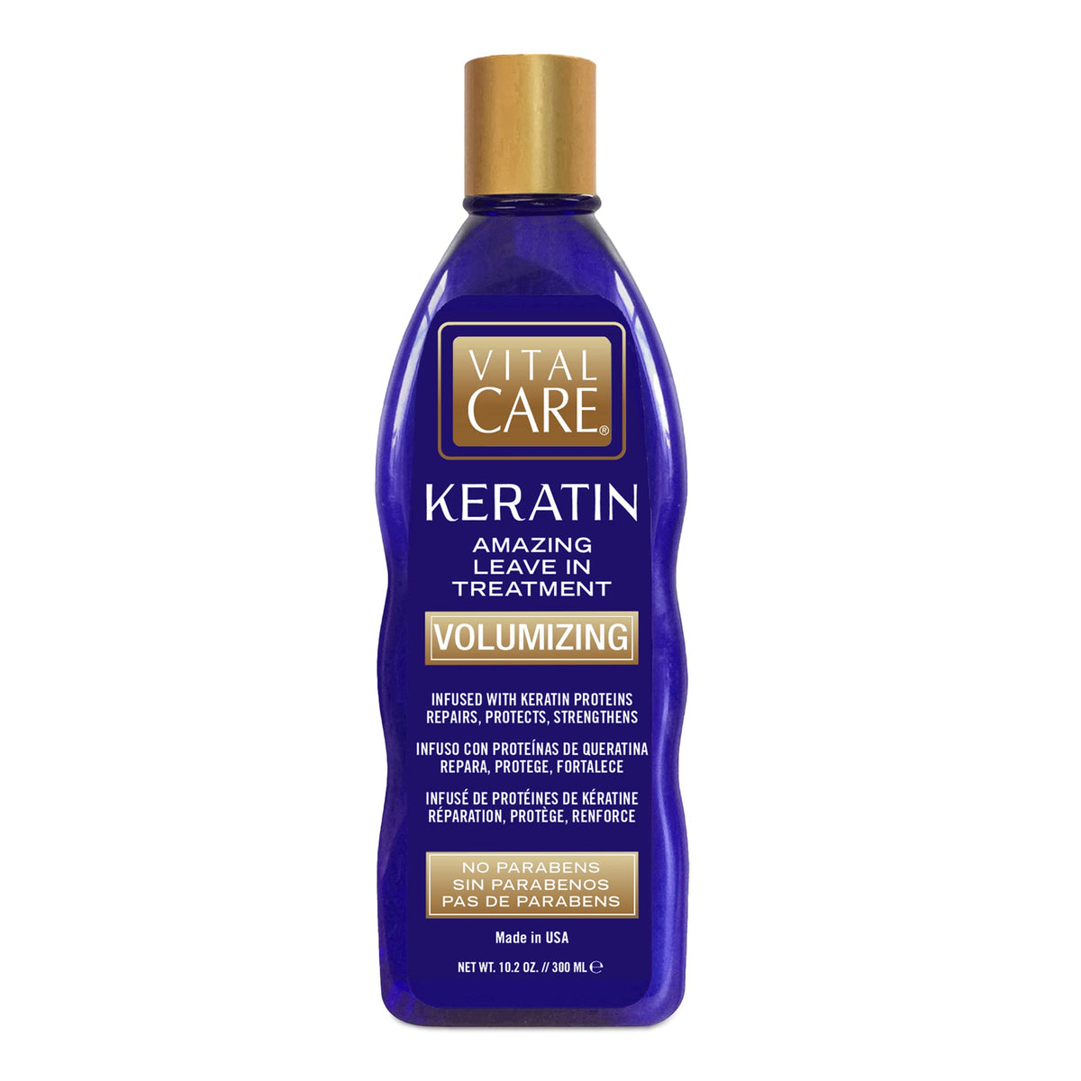 Vital Care Keratin Amazing bottle shot highlighting volumizing formula for daily use
