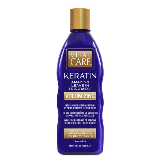 Vital Care Keratin Amazing bottle shot highlighting volumizing formula for daily use