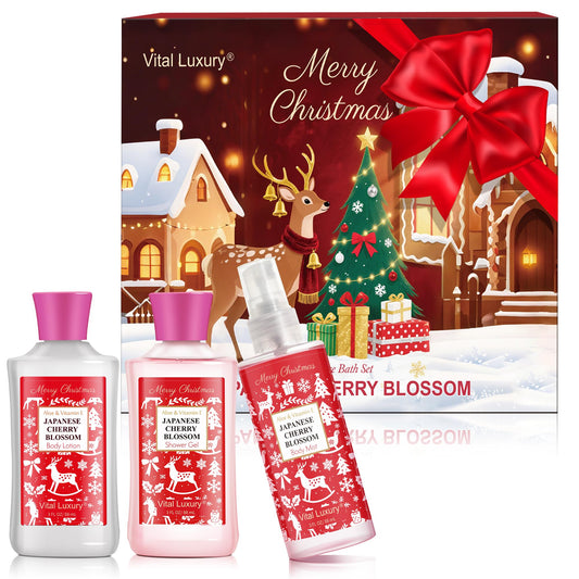 Vital Luxury Christmas gift set packaging front, ideal for festive gifting.