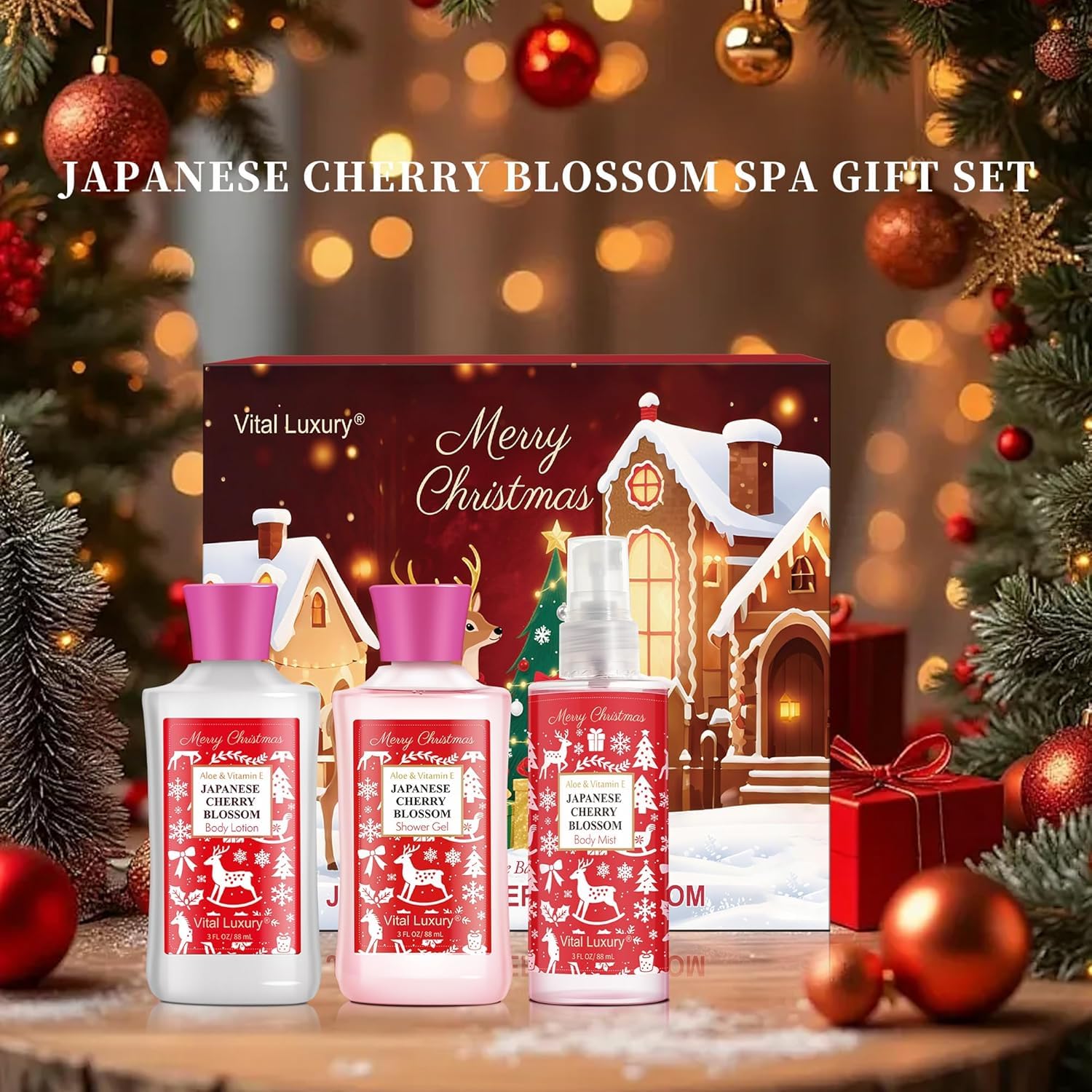 Vital Luxury gift wrap Christmas, ready to give.