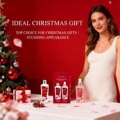 Vital Luxury Cherry Blossom Mist and Cream duo on shelf suggests daily routine.
