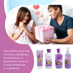 Vital Luxury Lavender Vanilla Blush Natural Extracts: lavender blend enhances pampering moments.