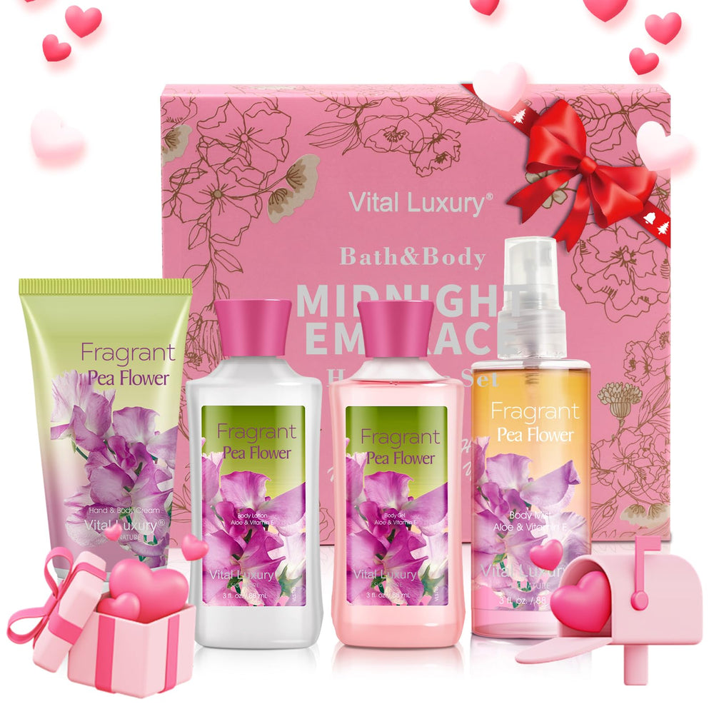 Vital Luxury Sweet Pea All-in-One Kit, convenient daily skincare routine.