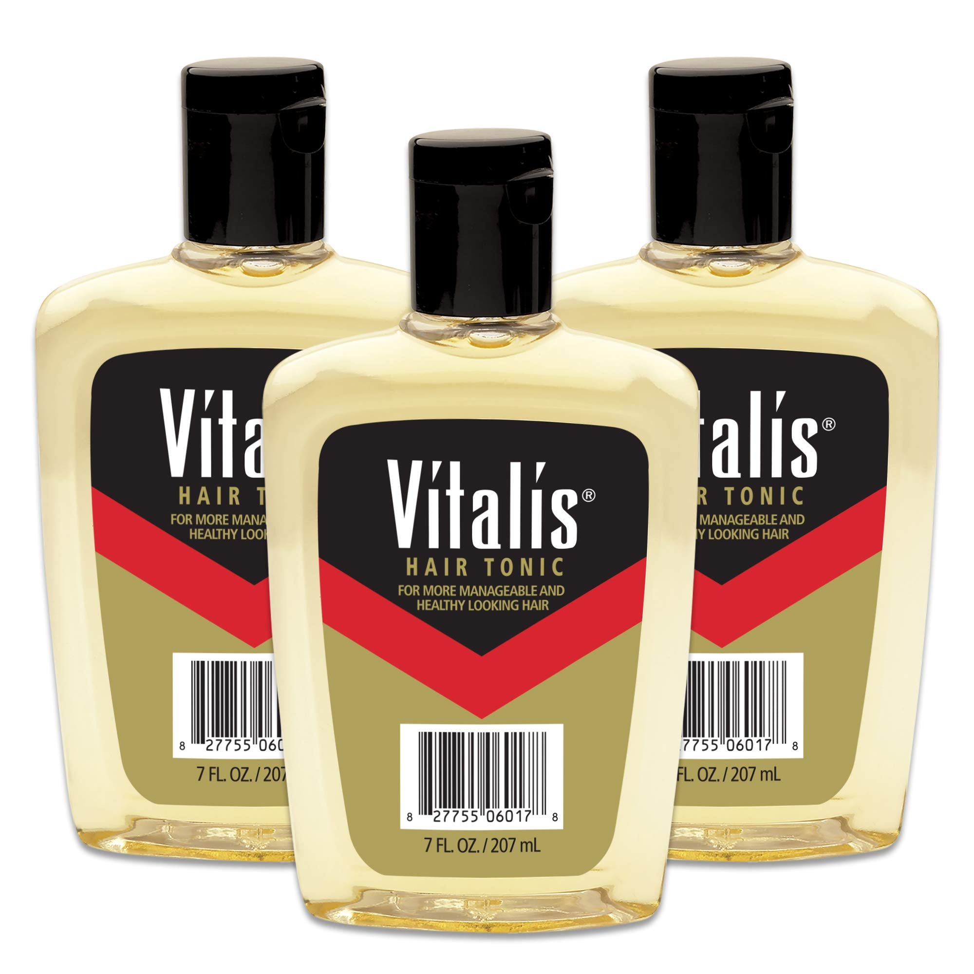 Vitalis 7 oz hair tonic bottle for easy daily grooming and styling