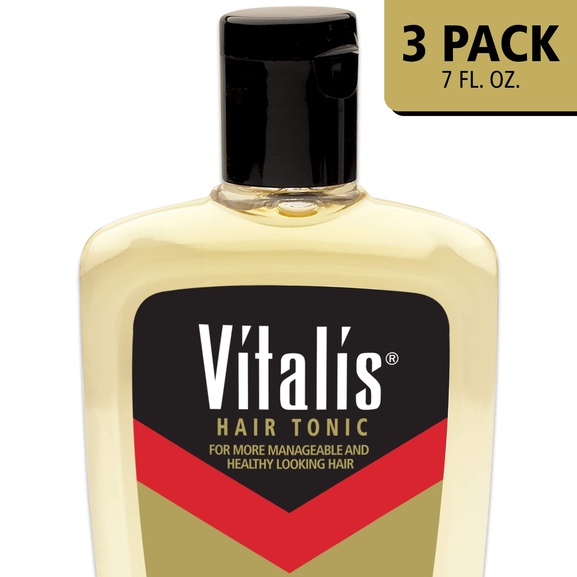 Vitalis pour-spout bottle for quick, mess-free application and touch-ups