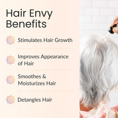 Vitality Hair Envy pump dispense shot emphasizes easy, mess-free application