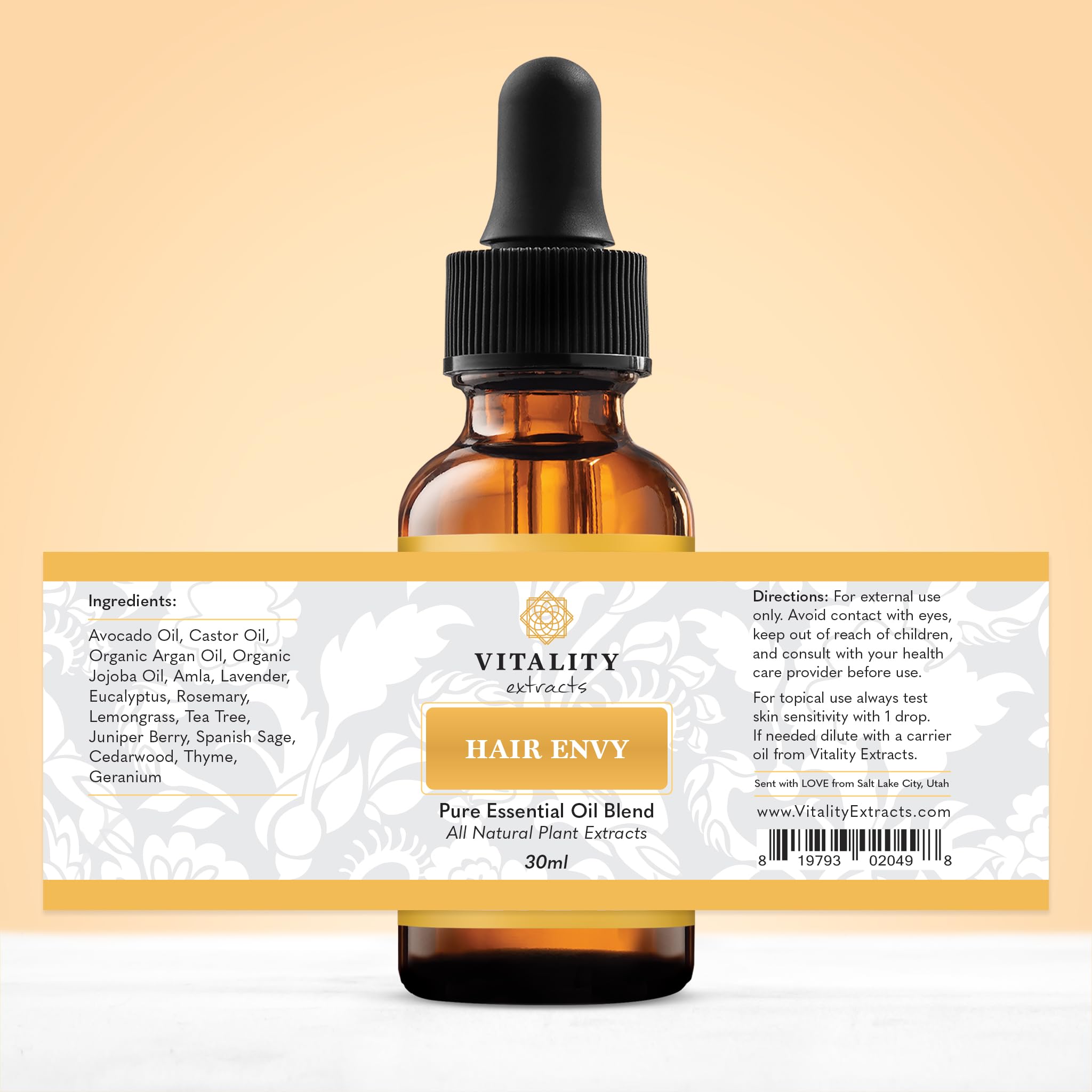Vitality Hair Envy packaging showcase emphasizes paraben-free and toxin-free promise