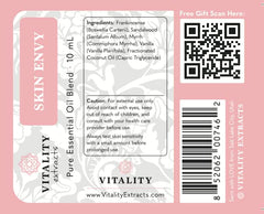Vitality Skin Envy clean ingredients badge communicates vegan cruelty-free.