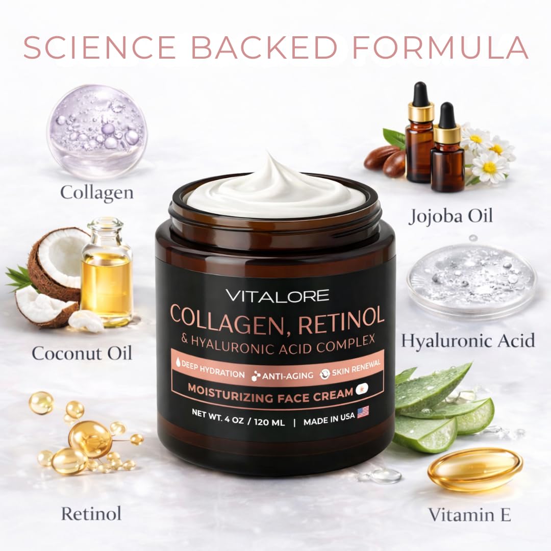 Vitalore anti aging cream morning application showing lightweight formula
