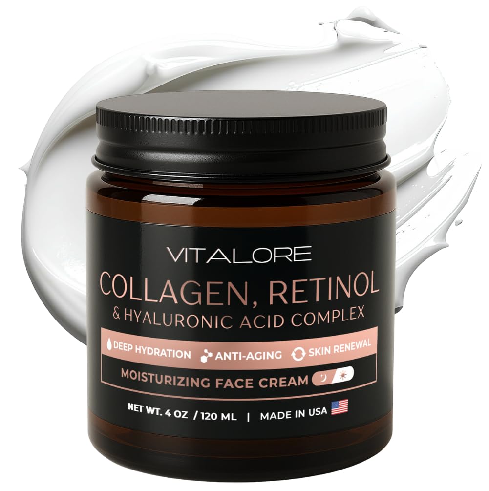 Vitalore anti aging face cream texture close up for deep hydration