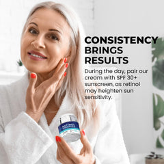 Vitalysin night-cream scene suggests overnight repair for refreshed skin.